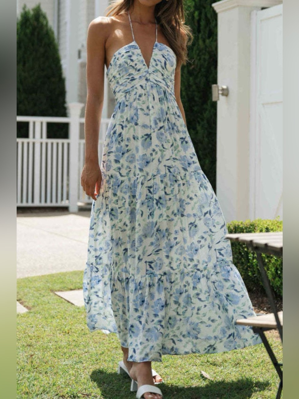 Printed Halter Neck Cami Dress